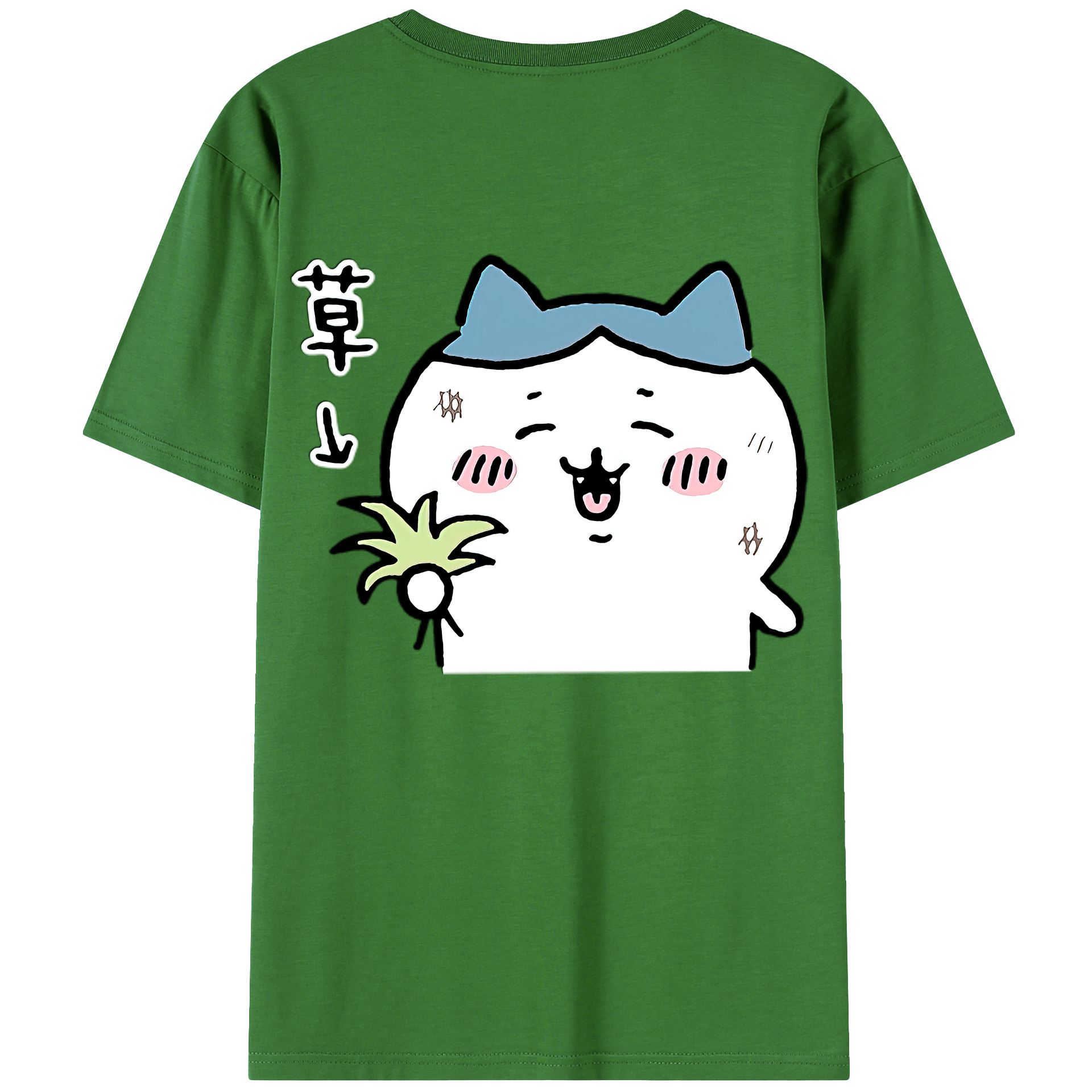 （画像用） ちいかわ ハチワレ Chii-kawa hachiware レディース半袖Tシャツ(バックプリント)